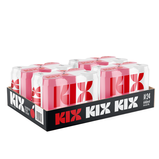 KIX RASPBERRY PEACH SPRITZER | 24 x 440ml CAN | 5% Alc. Vol