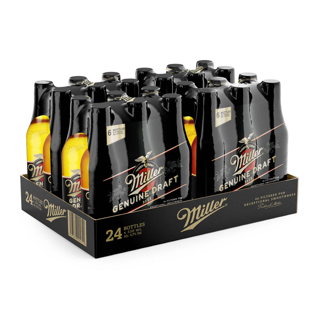 Miller genuine Draft | 24 x 330ml NRBs | 4.7% ALC/VOL – Devil's