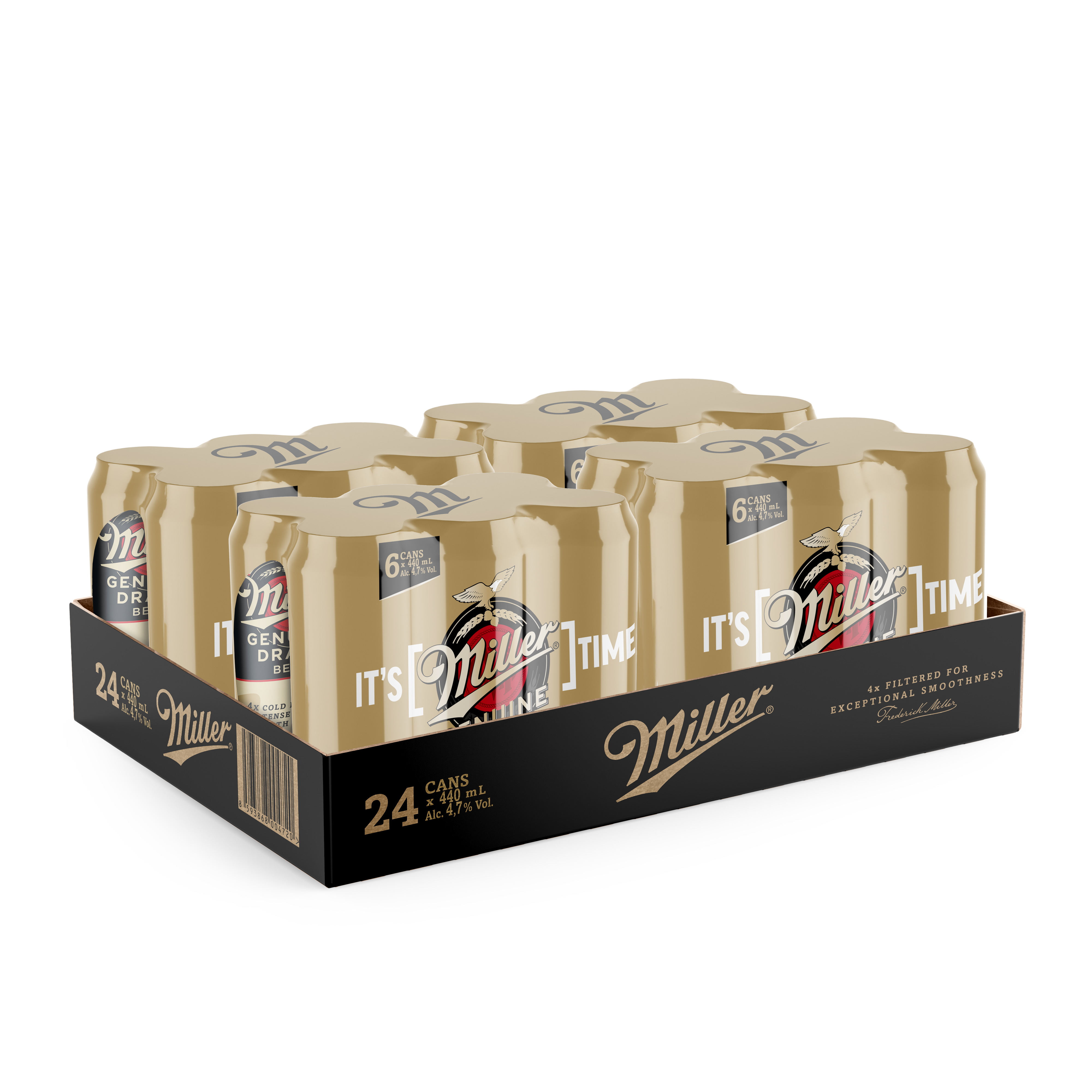Miller Genuine Draft | 24 x 440ml CANs | 4.7% ALC/VOL – Devil's