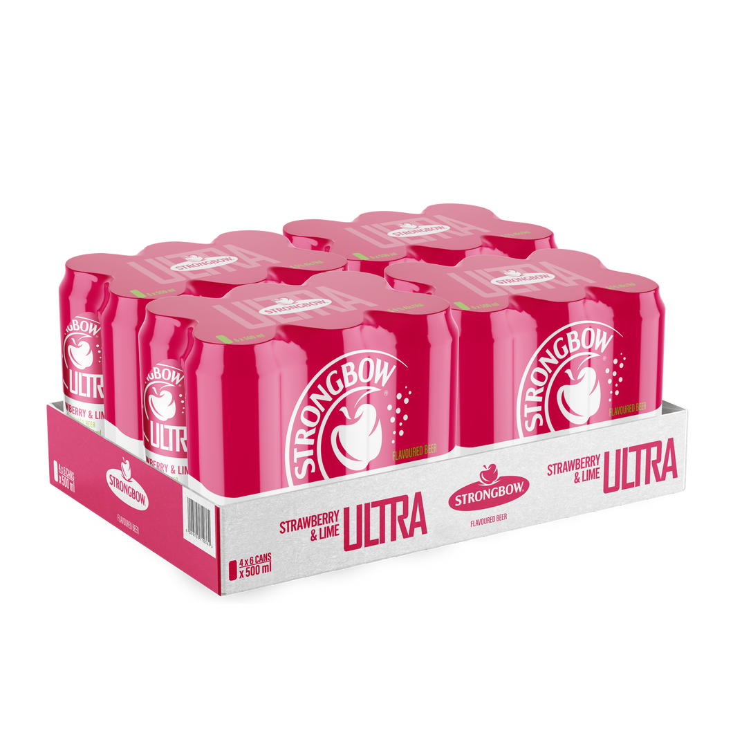 STRONGBOW ULTRA STRAWBERRY & LIME | 24 x 500ml CANs | 5.5% ALC VOL