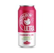 Load image into Gallery viewer, STRONGBOW ULTRA STRAWBERRY &amp; LIME | 24 x 500ml CANs | 5.5% ALC VOL
