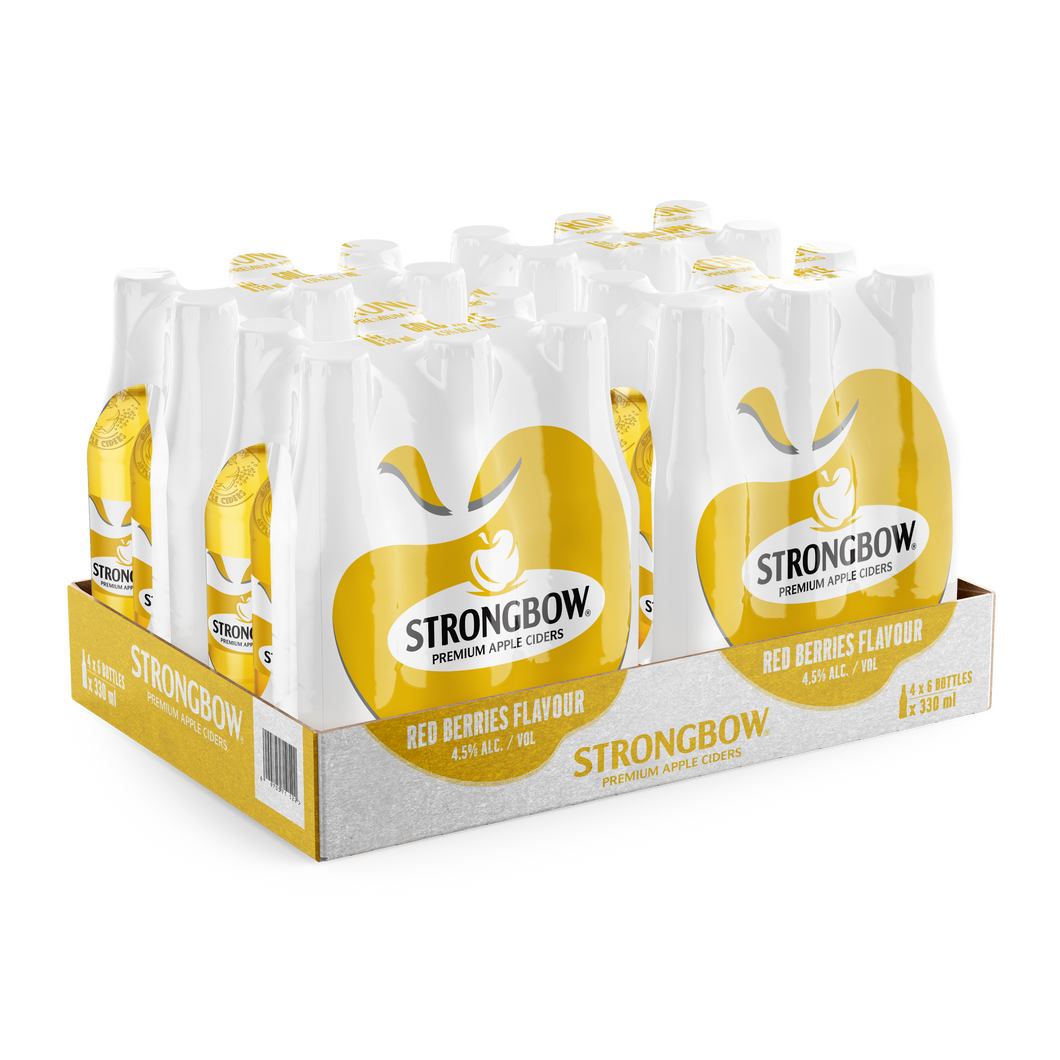 Strongbow Gold Apple Cider | 24 x 330ml NRBs | 4.5% ALC/VOL