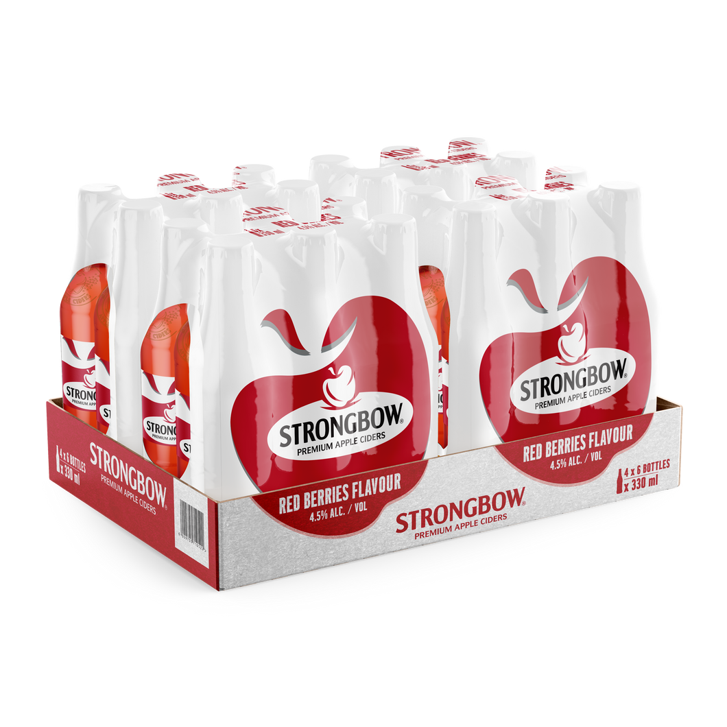 Strongbow Red Berries Apple Cider | 24 x 330ml NRBs | 4.5% ALC/VOL