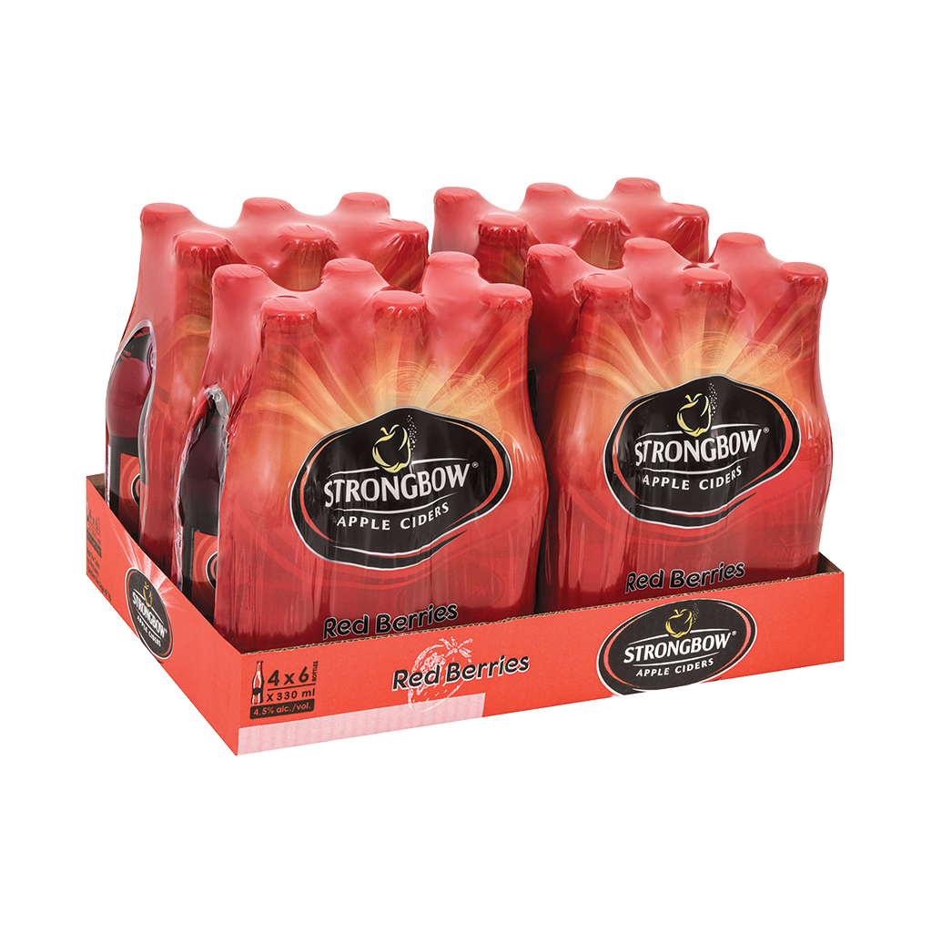 Strongbow Red Berries Apple Cider | 24 x 330ml NRBs | 4.5% ALC/VOL