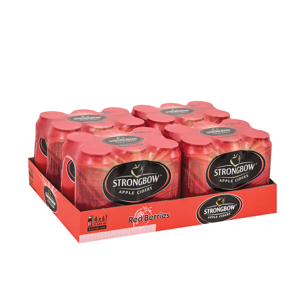 Strongbow Red Berries Apple Cider| 24 x 440ml CANs | 4.5% ALC/VOL