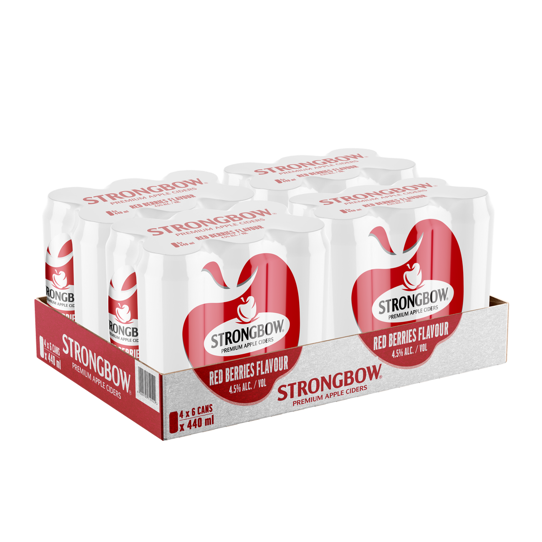 Strongbow Red Berries Apple Cider| 24 x 440ml CANs | 4.5% ALC/VOL