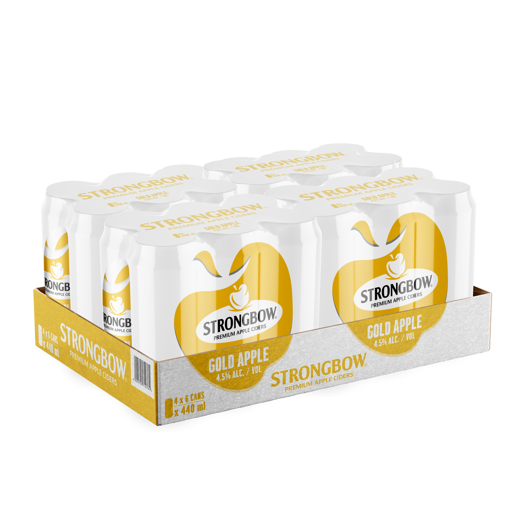 Strongbow Gold Apple Cider | 24 x 440ml CANs | 4.5% ALC/VOL