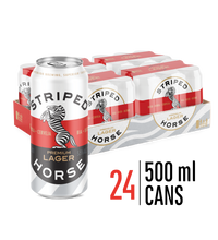Load image into Gallery viewer, Striped Horse Lager | 24 x 500ml Cans | 5% ALC/VOL
