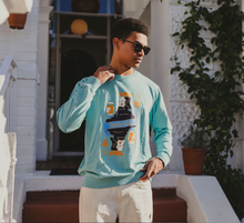 Load image into Gallery viewer, King&#39;s Blockhouse | Teal crew neck sweater
