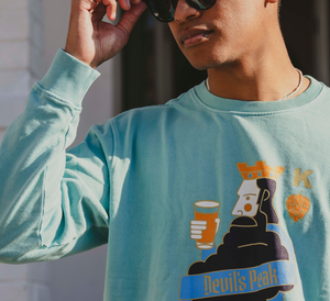 King's Blockhouse | Teal crew neck sweater