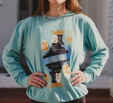 Load image into Gallery viewer, King&#39;s Blockhouse | Teal crew neck sweater
