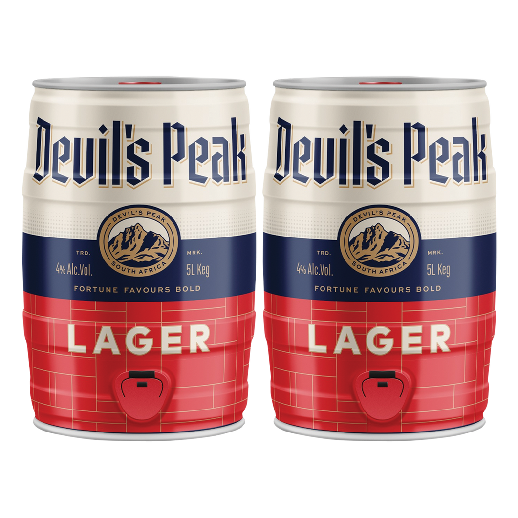 Devil's Peak Lager | 2 x 5L Keg | 4% ALC/VOL