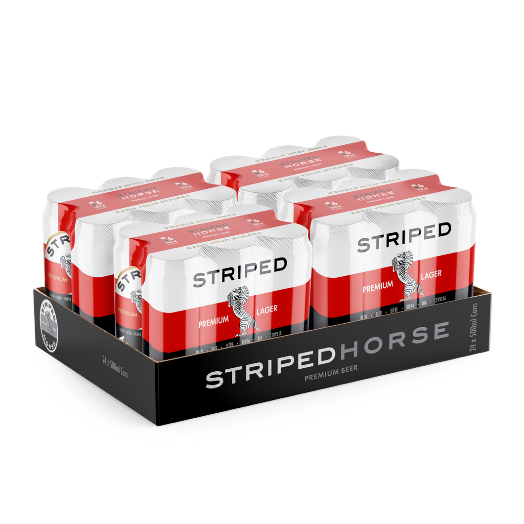 Striped Horse Lager | 24 x 500ml Cans | 5% ALC/VOL
