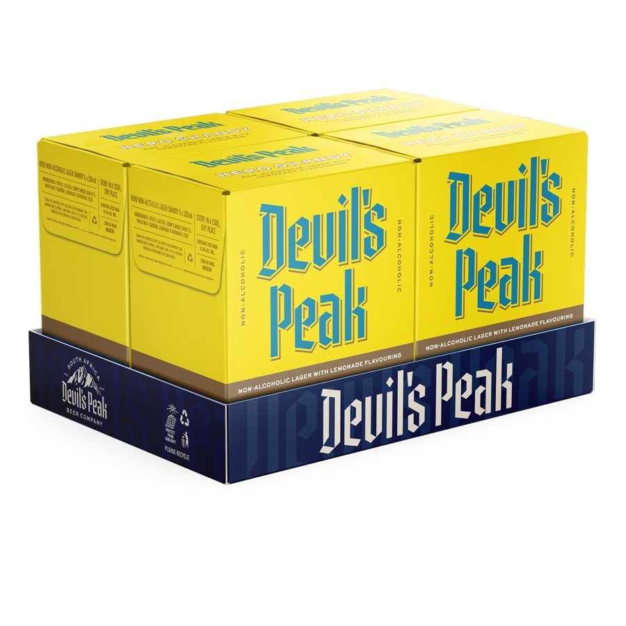 Devil's Peak Hero Shandy Non-Alcoholic | 24 x 330ml NRBs | 0.5% ALC/VOL